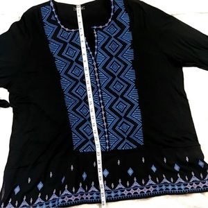 Lucky Brand Plus Size 3X Festival Embroidered Boho Top